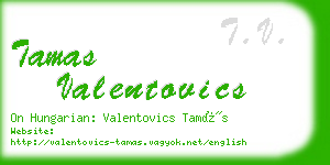 tamas valentovics business card